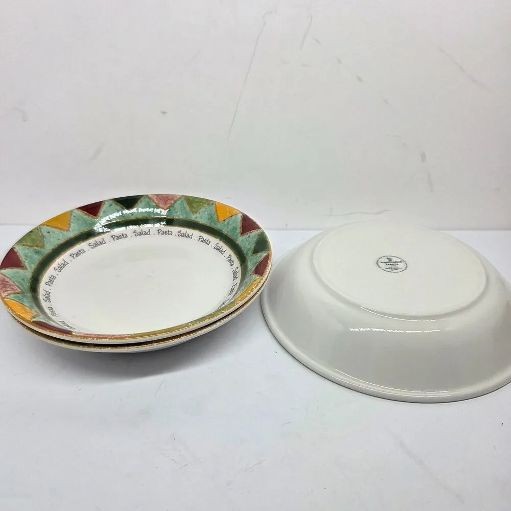 Royal Doulton Japora 9 1/4 Inches Pasta Salad Bowls Set of 3 Discontinued